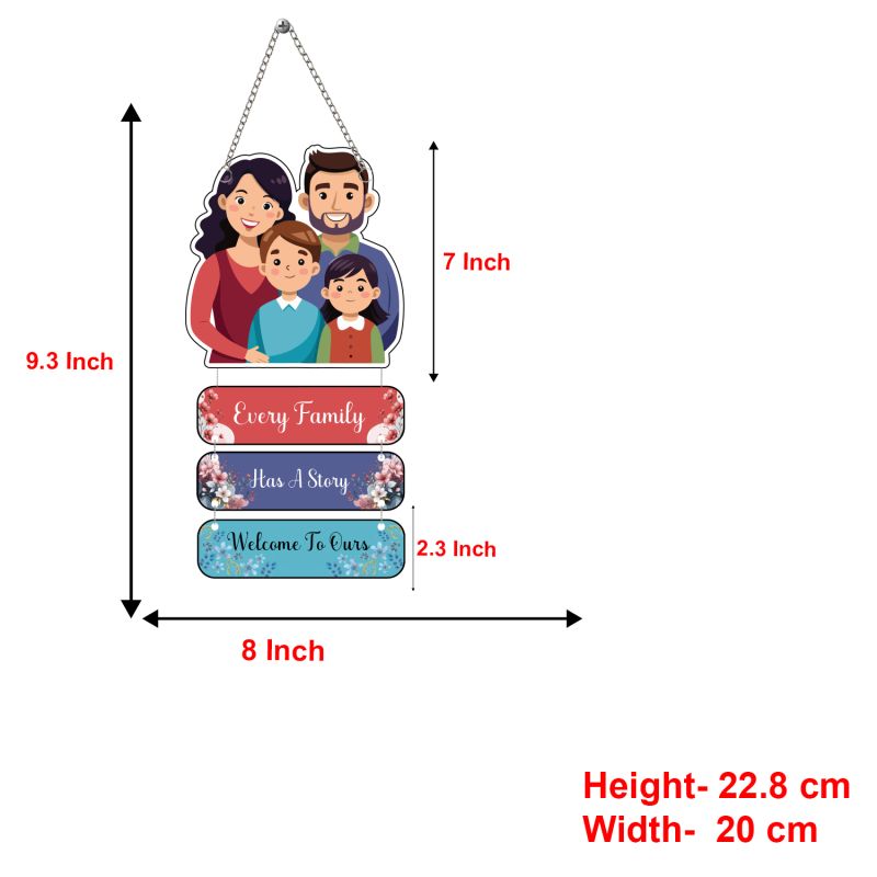 Happy Place Family Wall Hanging For Office Living Room Bedroom Wall Hanging for Home Decoration Wall Art Decor Welcome to Our Home Hanging